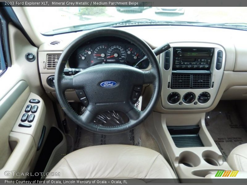 Mineral Grey Metallic / Medium Parchment Beige 2003 Ford Explorer XLT