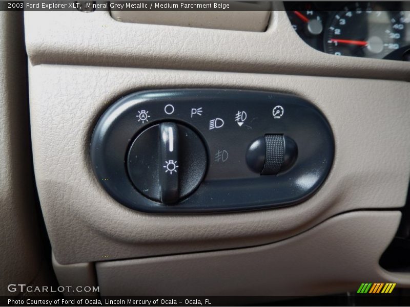 Mineral Grey Metallic / Medium Parchment Beige 2003 Ford Explorer XLT