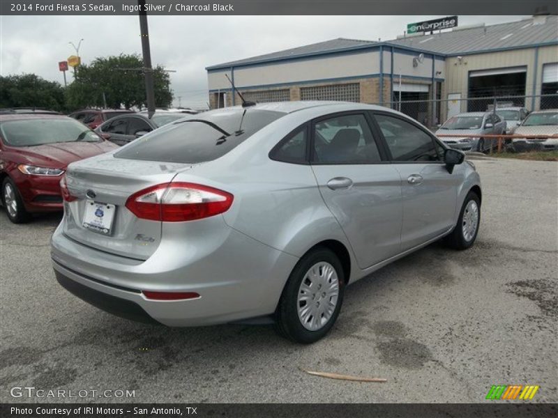 Ingot Silver / Charcoal Black 2014 Ford Fiesta S Sedan