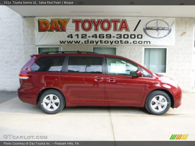Salsa Red Pearl / Bisque 2013 Toyota Sienna LE