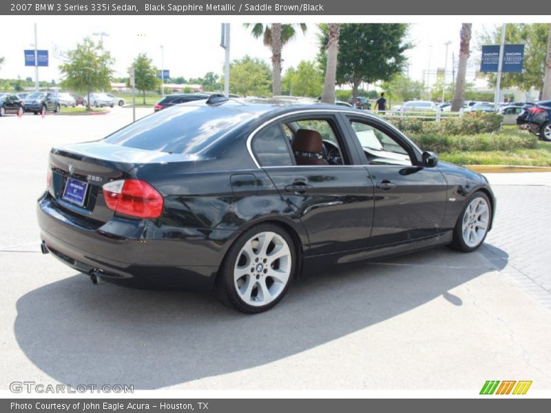 Black Sapphire Metallic / Saddle Brown/Black 2007 BMW 3 Series 335i Sedan