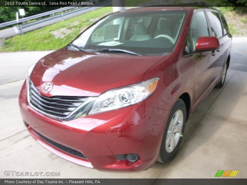 Salsa Red Pearl / Bisque 2013 Toyota Sienna LE