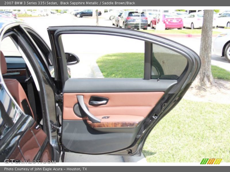 Black Sapphire Metallic / Saddle Brown/Black 2007 BMW 3 Series 335i Sedan