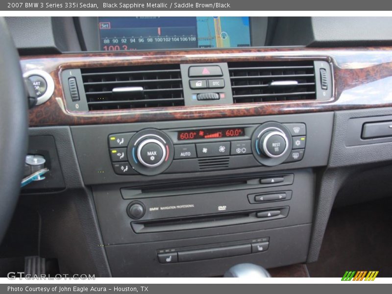 Black Sapphire Metallic / Saddle Brown/Black 2007 BMW 3 Series 335i Sedan