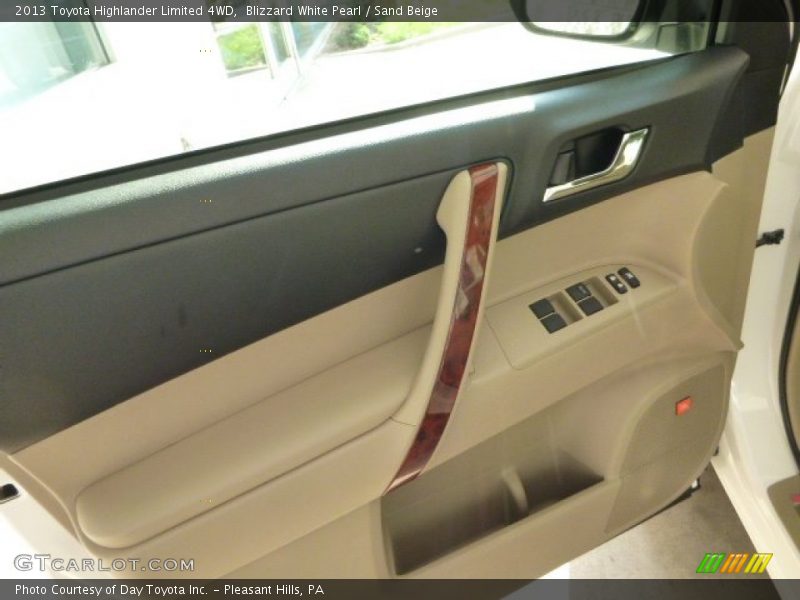 Blizzard White Pearl / Sand Beige 2013 Toyota Highlander Limited 4WD