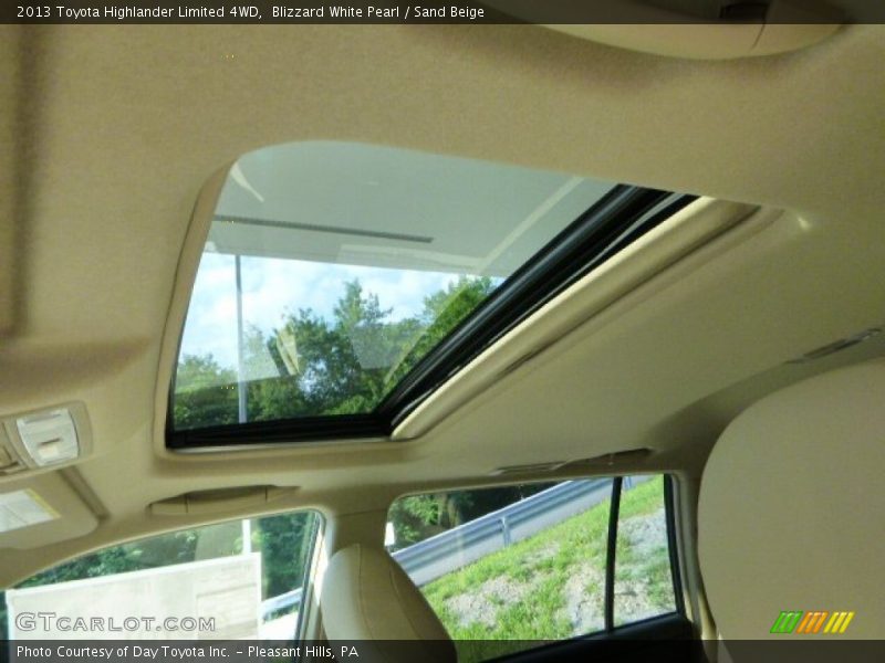 Blizzard White Pearl / Sand Beige 2013 Toyota Highlander Limited 4WD