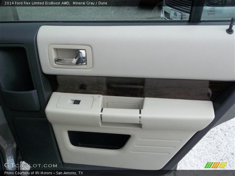 Mineral Gray / Dune 2014 Ford Flex Limited EcoBoost AWD
