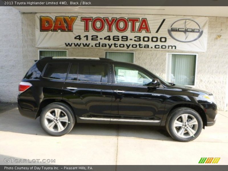Black / Black 2013 Toyota Highlander Limited 4WD
