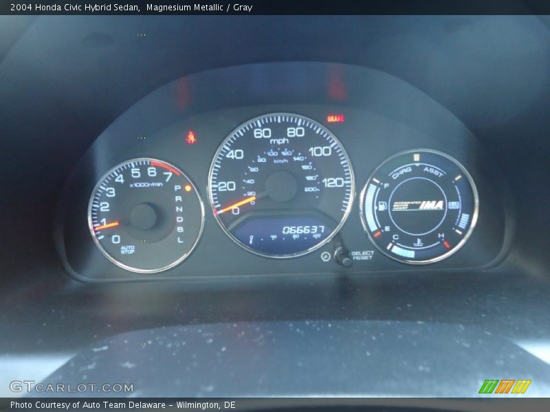 Magnesium Metallic / Gray 2004 Honda Civic Hybrid Sedan