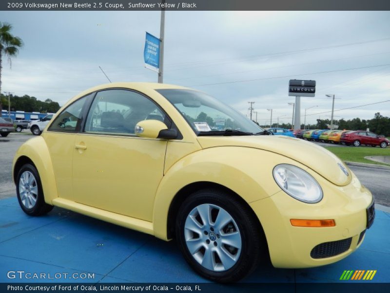 Sunflower Yellow / Black 2009 Volkswagen New Beetle 2.5 Coupe