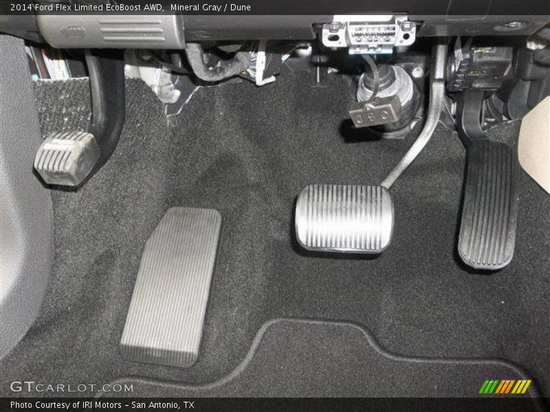 Mineral Gray / Dune 2014 Ford Flex Limited EcoBoost AWD