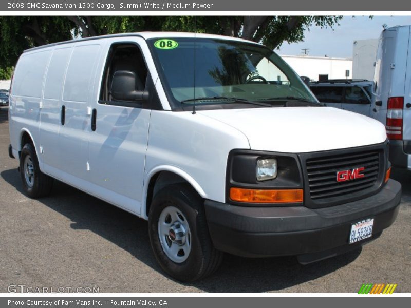 Summit White / Medium Pewter 2008 GMC Savana Van 1500 Cargo