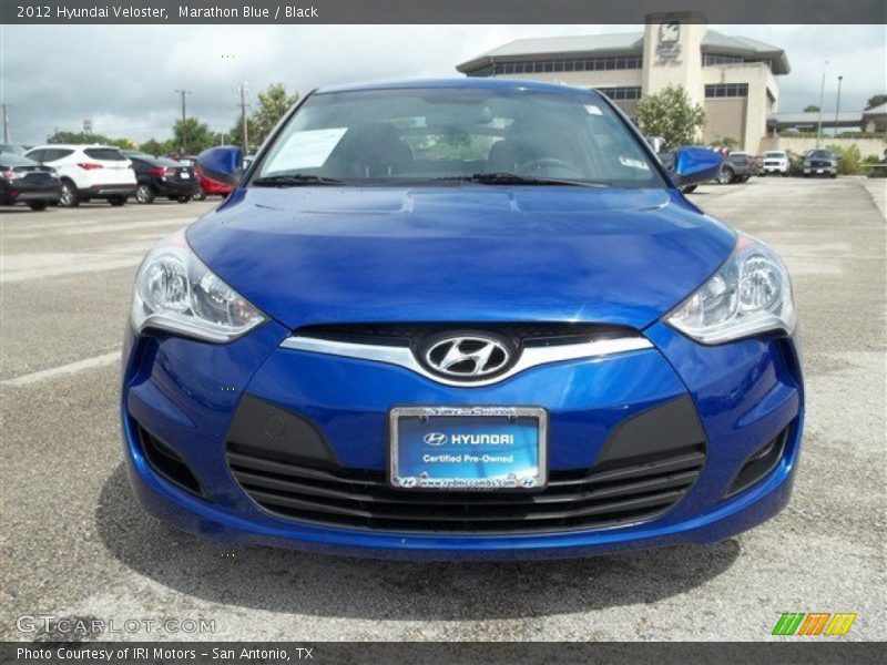 Marathon Blue / Black 2012 Hyundai Veloster
