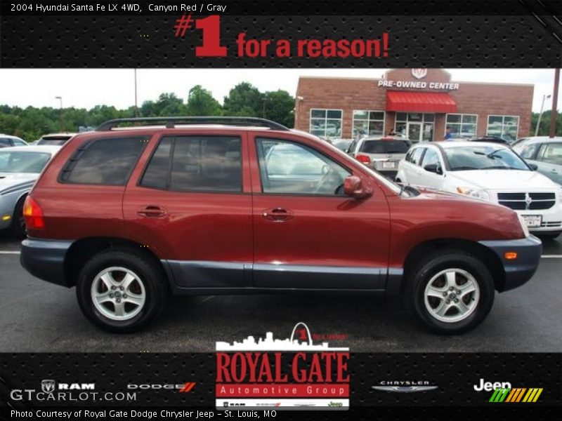 Canyon Red / Gray 2004 Hyundai Santa Fe LX 4WD