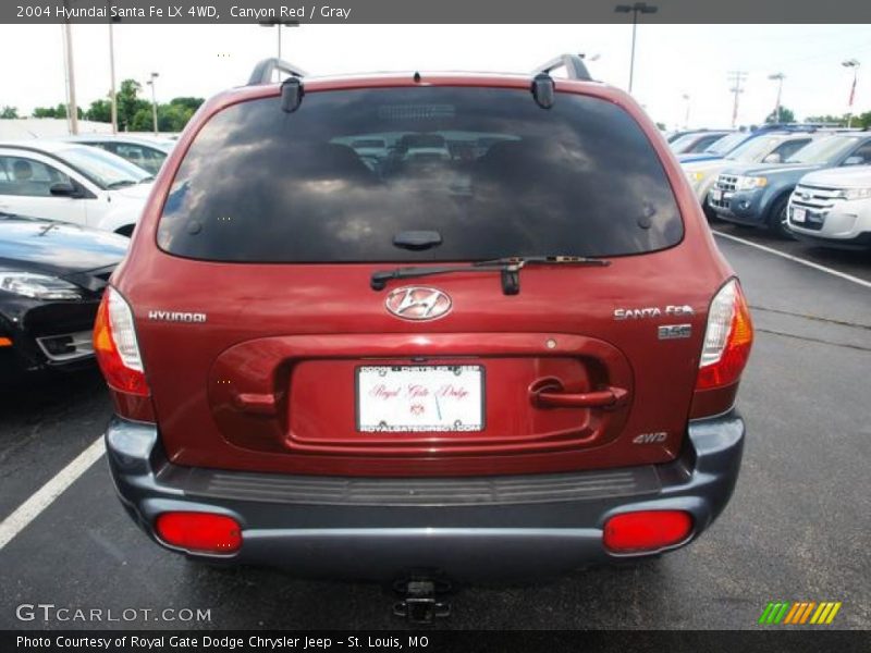 Canyon Red / Gray 2004 Hyundai Santa Fe LX 4WD