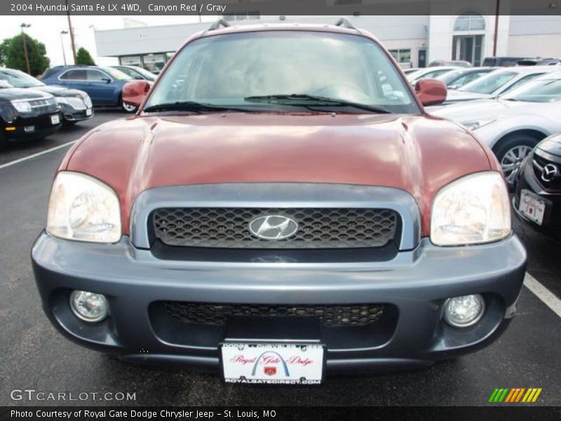 Canyon Red / Gray 2004 Hyundai Santa Fe LX 4WD