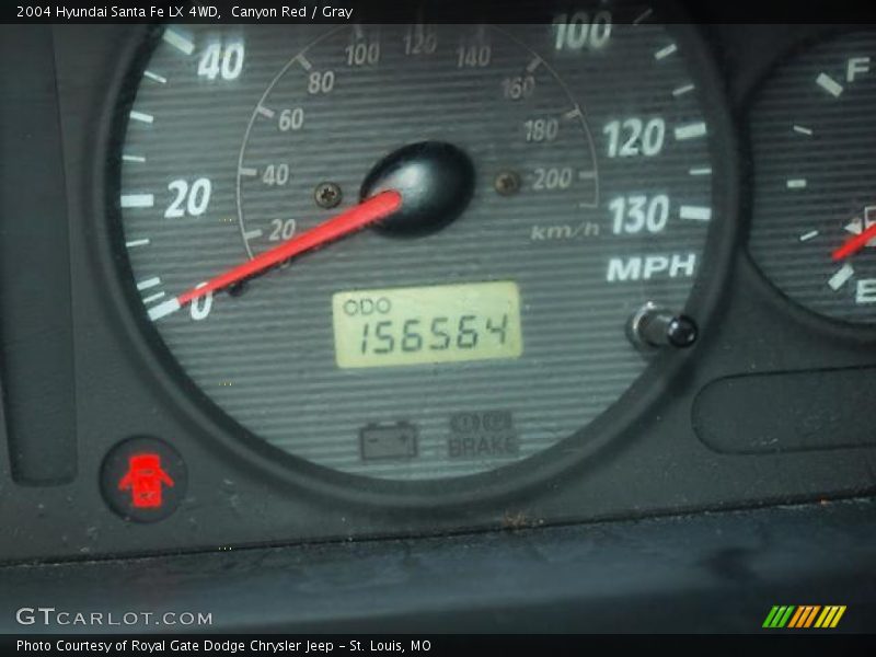 Canyon Red / Gray 2004 Hyundai Santa Fe LX 4WD