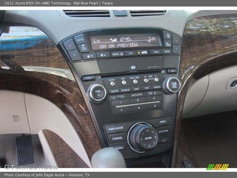 Bali Blue Pearl / Taupe 2012 Acura MDX SH-AWD Technology