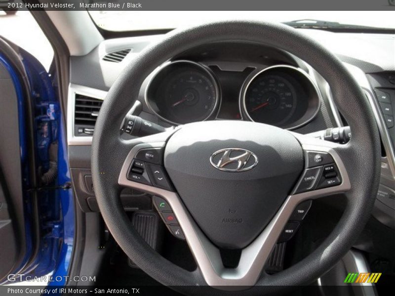 Marathon Blue / Black 2012 Hyundai Veloster