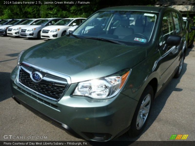 Jasmin Green Metallic / Platinum 2014 Subaru Forester 2.5i