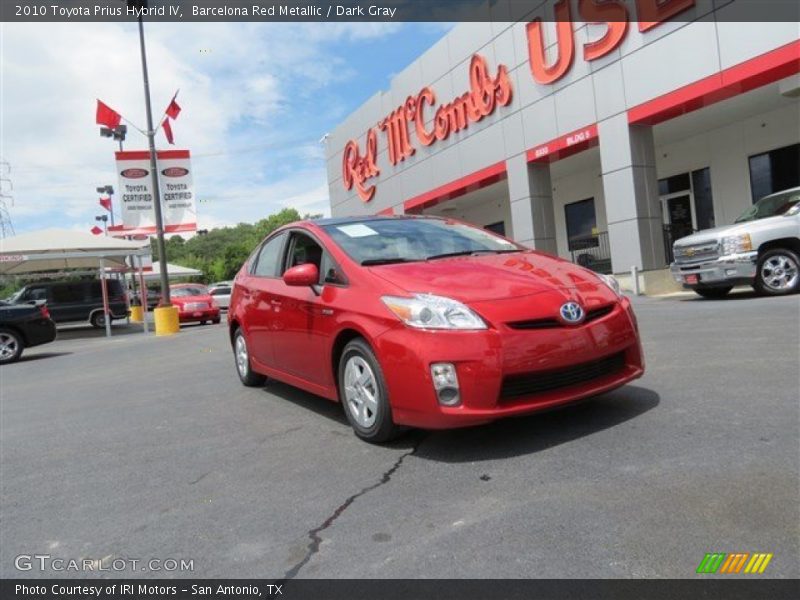 Barcelona Red Metallic / Dark Gray 2010 Toyota Prius Hybrid IV