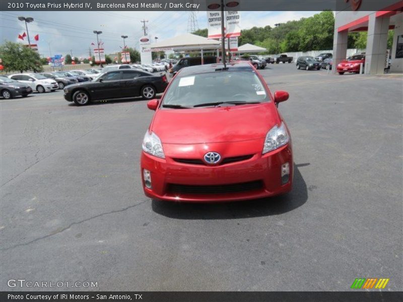 Barcelona Red Metallic / Dark Gray 2010 Toyota Prius Hybrid IV