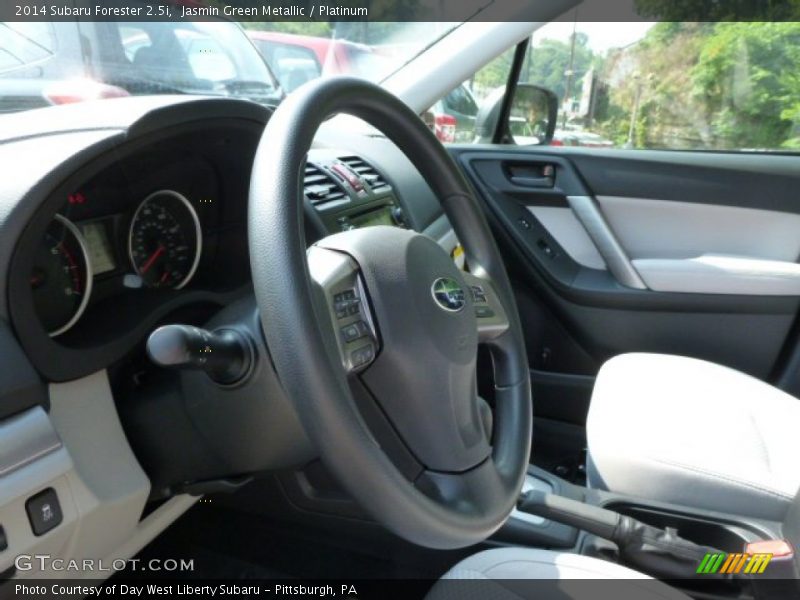 Jasmin Green Metallic / Platinum 2014 Subaru Forester 2.5i