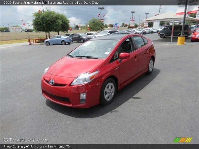 Barcelona Red Metallic / Dark Gray 2010 Toyota Prius Hybrid IV