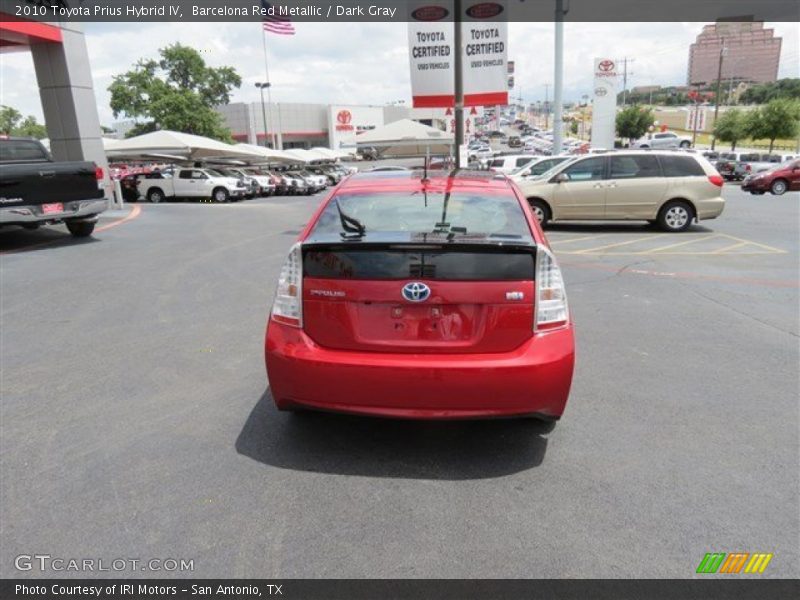 Barcelona Red Metallic / Dark Gray 2010 Toyota Prius Hybrid IV