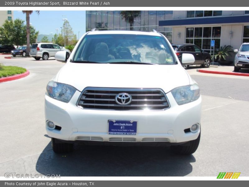 Blizzard White Pearl / Ash 2009 Toyota Highlander Sport