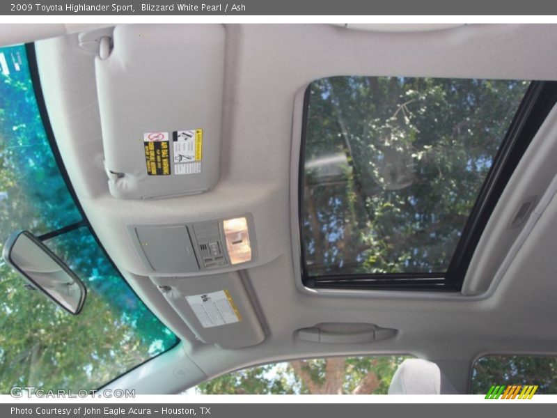 Blizzard White Pearl / Ash 2009 Toyota Highlander Sport