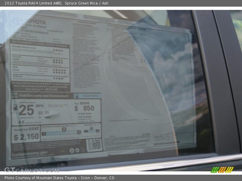 Spruce Green Mica / Ash 2013 Toyota RAV4 Limited AWD