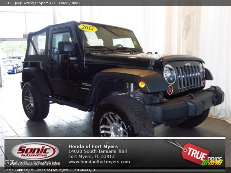 Black / Black 2012 Jeep Wrangler Sport 4x4