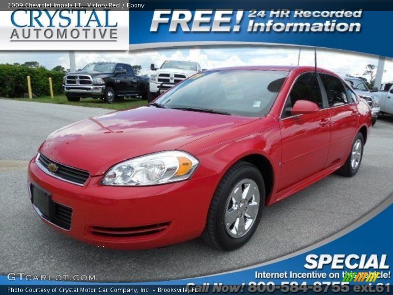 Victory Red / Ebony 2009 Chevrolet Impala LT