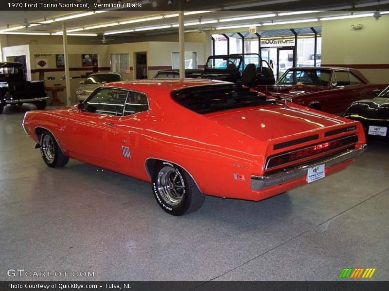 Vermilion / Black 1970 Ford Torino Sportsroof