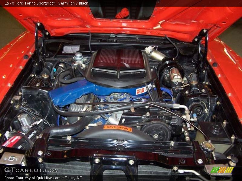 Vermilion / Black 1970 Ford Torino Sportsroof