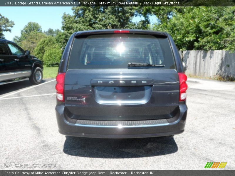 Maximum Steel Metallic / Black/Light Graystone 2013 Dodge Grand Caravan American Value Package