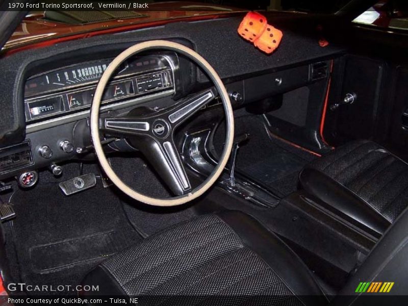 Vermilion / Black 1970 Ford Torino Sportsroof
