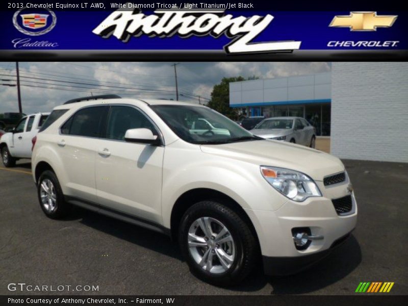 White Diamond Tricoat / Light Titanium/Jet Black 2013 Chevrolet Equinox LT AWD