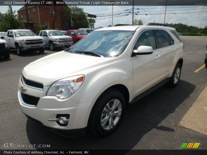 White Diamond Tricoat / Light Titanium/Jet Black 2013 Chevrolet Equinox LT AWD