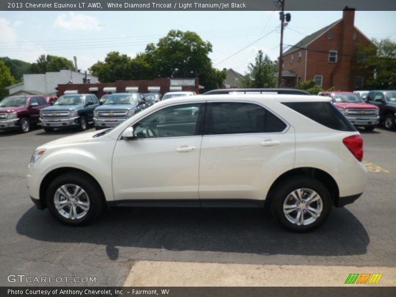 White Diamond Tricoat / Light Titanium/Jet Black 2013 Chevrolet Equinox LT AWD