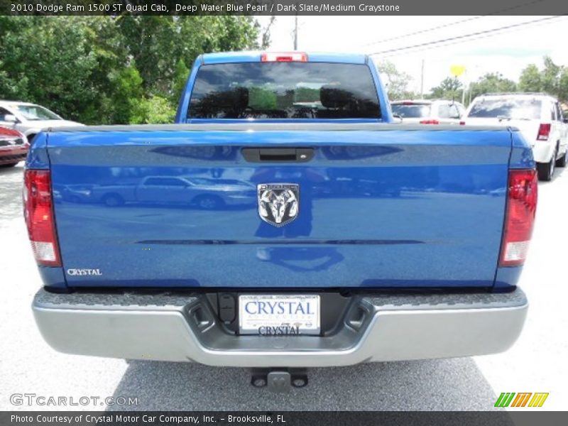 Deep Water Blue Pearl / Dark Slate/Medium Graystone 2010 Dodge Ram 1500 ST Quad Cab