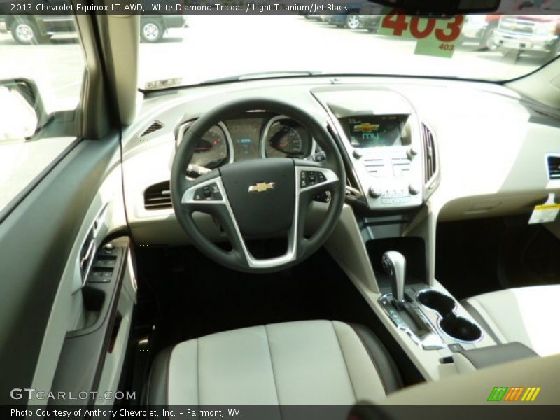 White Diamond Tricoat / Light Titanium/Jet Black 2013 Chevrolet Equinox LT AWD