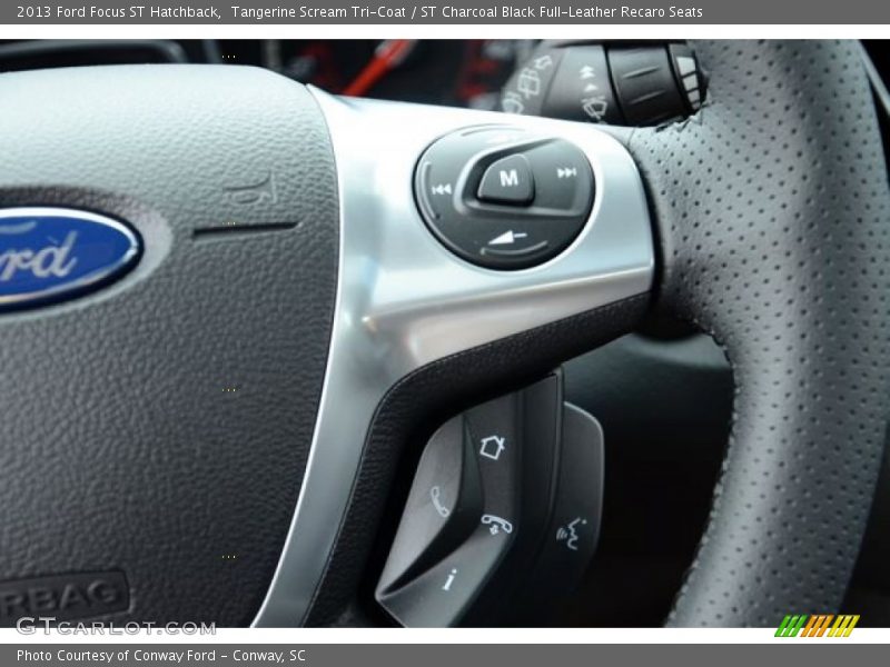 Tangerine Scream Tri-Coat / ST Charcoal Black Full-Leather Recaro Seats 2013 Ford Focus ST Hatchback