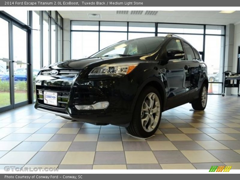 Tuxedo Black / Medium Light Stone 2014 Ford Escape Titanium 2.0L EcoBoost
