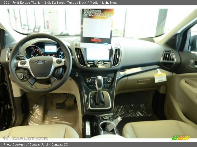 Tuxedo Black / Medium Light Stone 2014 Ford Escape Titanium 2.0L EcoBoost