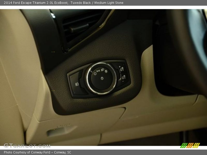 Tuxedo Black / Medium Light Stone 2014 Ford Escape Titanium 2.0L EcoBoost