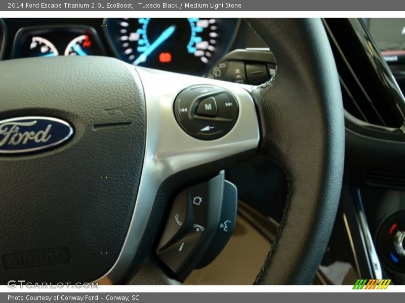 Tuxedo Black / Medium Light Stone 2014 Ford Escape Titanium 2.0L EcoBoost