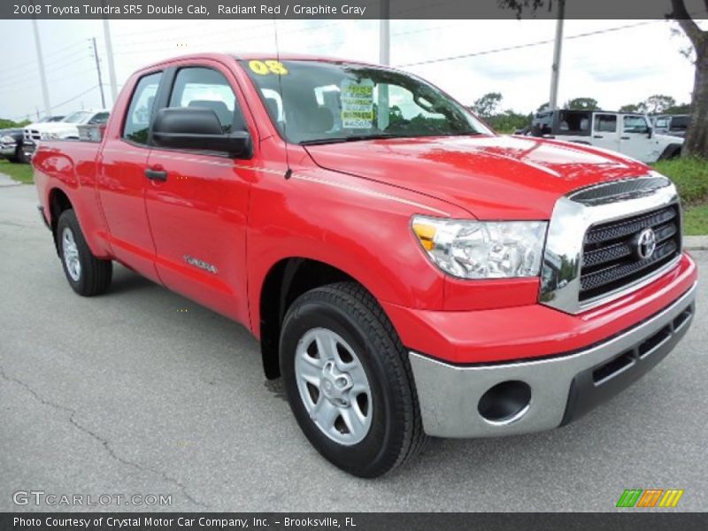 Radiant Red / Graphite Gray 2008 Toyota Tundra SR5 Double Cab