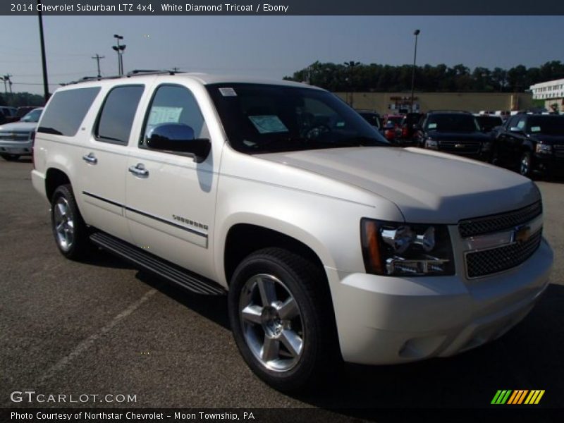 White Diamond Tricoat / Ebony 2014 Chevrolet Suburban LTZ 4x4